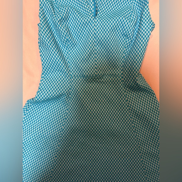 Chaps Teal and White dress - Picture 7 of 13